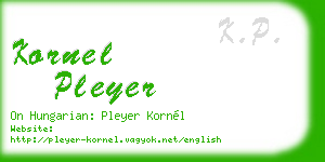 kornel pleyer business card